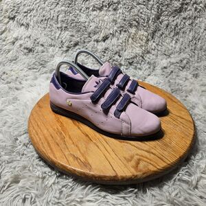 2006 Vintage Retro Y2K Adidas Womens Size 7 Sleek Series Purple Leather Shoes